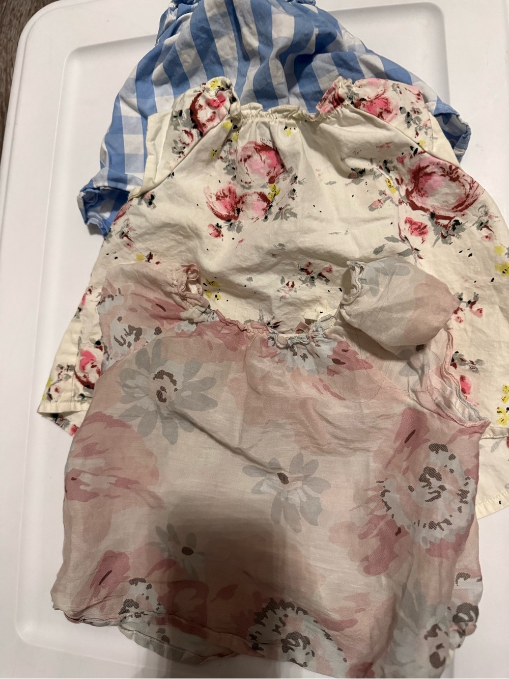 Bonnepoint Floral Pink & Cream Girls' Summer blouse Top - Kids size 6m